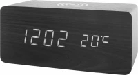 Сетевые часы vst889-4 бел цифры (черн) + usb (без адаптера)