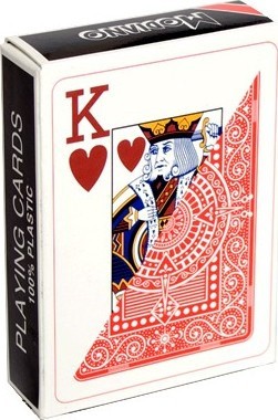 Карты "Modiano Texas Poker" 100% plastic 2 jumbo index red