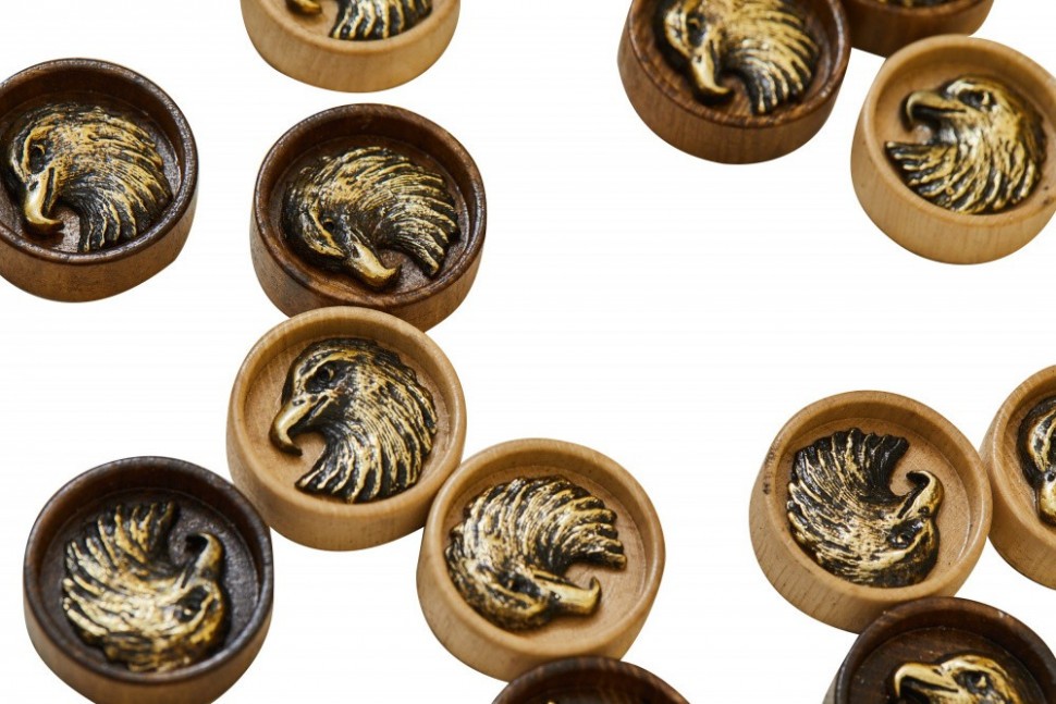 Набор фишек для нард "Орел" с бронзой 213, Haleyan