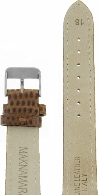 Ремешки maknamara 18 мм корич рептилия сер заст mp-18043