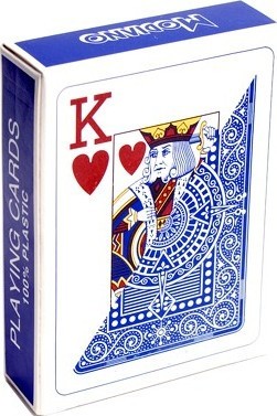 Карты "Modiano Texas Poker" 100% plastic 2 jumbo index blue