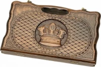 Нарды резные &quot;Корона&quot; с ручкой 30, Haleyan