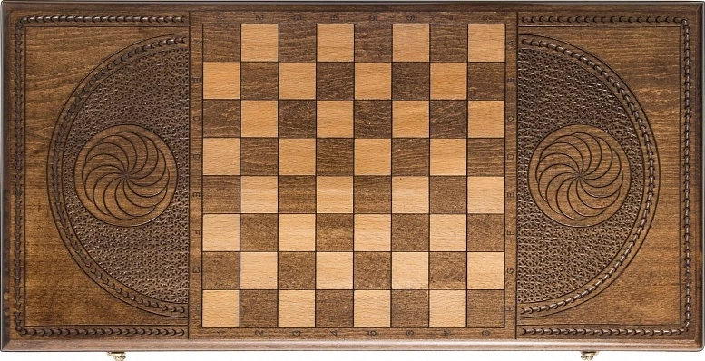 Нарды резные "Герб РФ" 60, Zakaryan