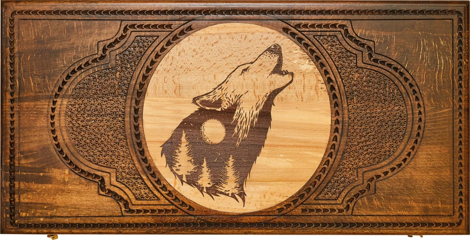 Нарды резные "Волк" 60, Zakaryan