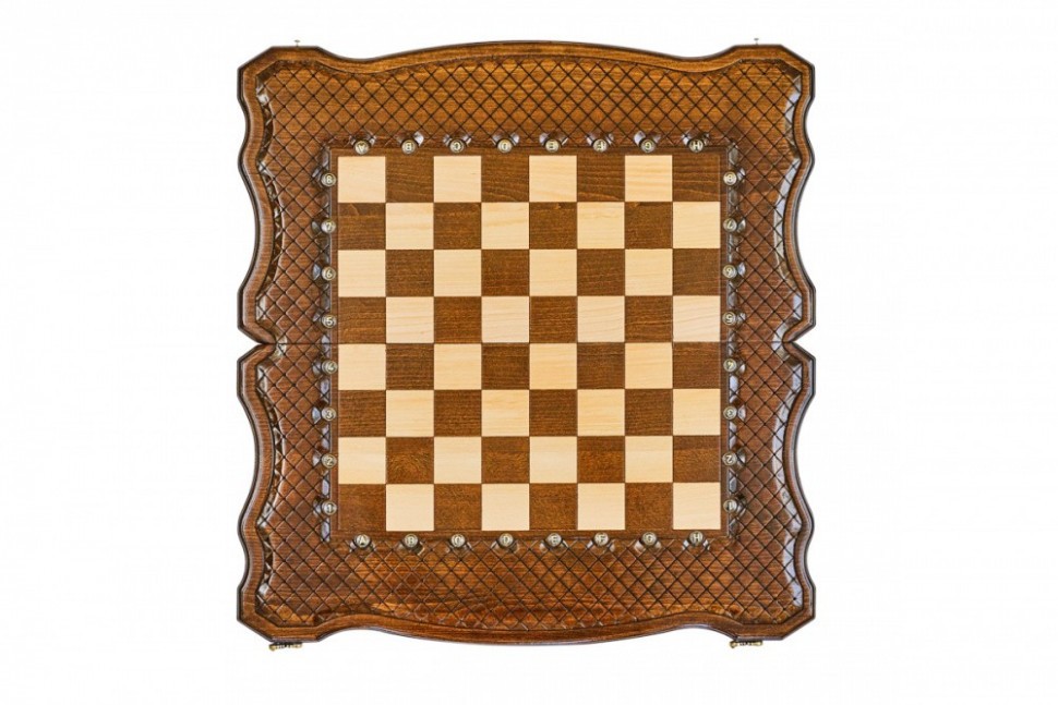 Шахматы + нарды резные "Эндшпиль 2" 60, Simonyan