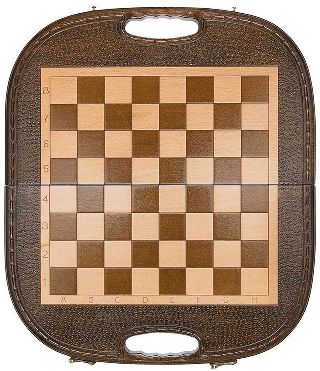 Шахматы + нарды резные "Овальные" 40, Haleyan