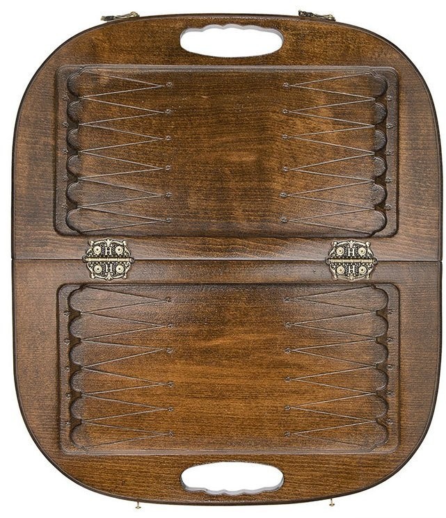 Шахматы + нарды резные "Овальные" 40, Haleyan