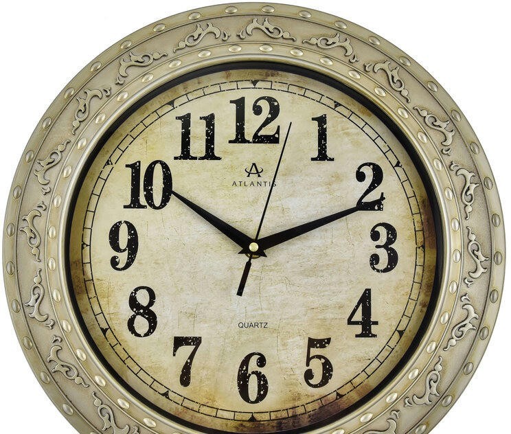 Настенные часы atlantis tld-35007С gold