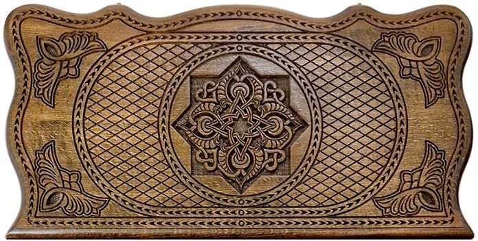 Нарды резные "Тёмный Узор 1" 50, Mirzoyan