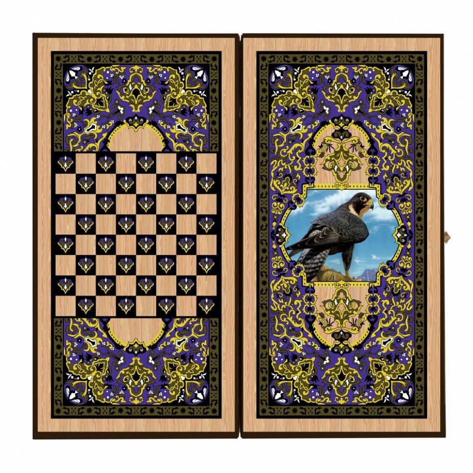 Нарды + Шашки Сирия Сокол средние (Россия, дерево, 50 см), Partida