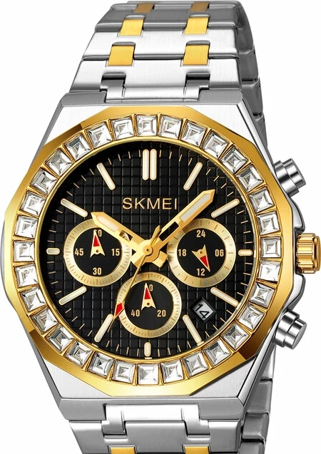 Наручные часы skmei 2380tgdbk silver gold/black