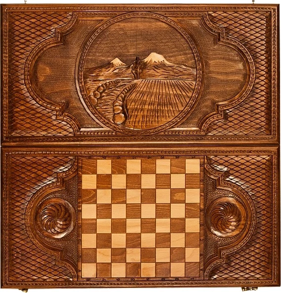 Нарды резные "Долина Арарата" 60, Simonyan