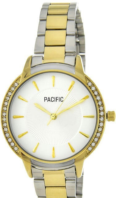 Наручные часы pacific x6167-8 кор-комби циф-бел/жел бр