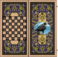 Нарды + Шашки Сирия Сокол малые (Россия, дерево, 40 см), Partida