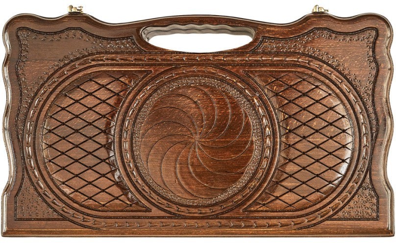 Нарды резные "Бесконечность" с ручкой 40, Haleyan