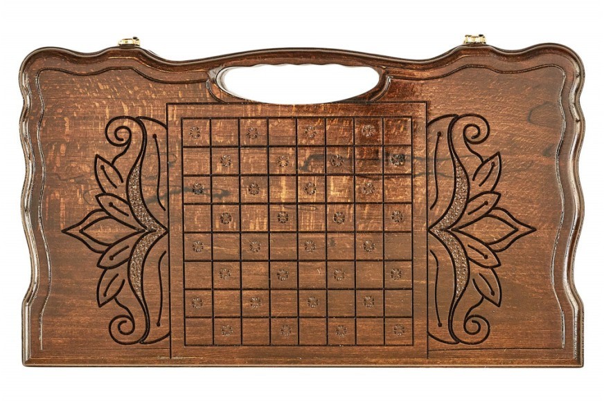 Нарды резные "Бесконечность" с ручкой 40, Haleyan