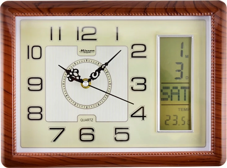 Настенные часы mirron f206a ЖК ДБ