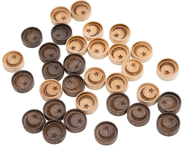 Набор резных фишек для нард "Мусульманский символ", Rasulov