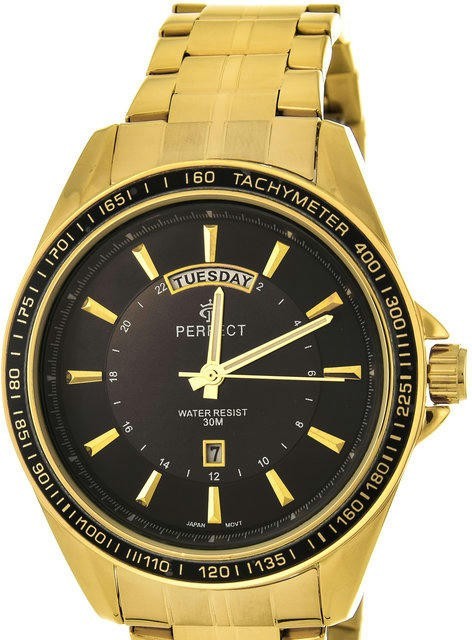 Наручные часы perfect m126-6 корп-желт циф-чер брас