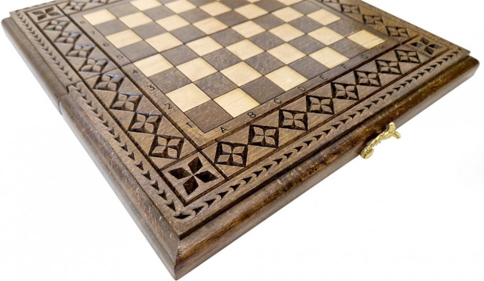 Доска шахматная резная "Роял" 30, Ustyan