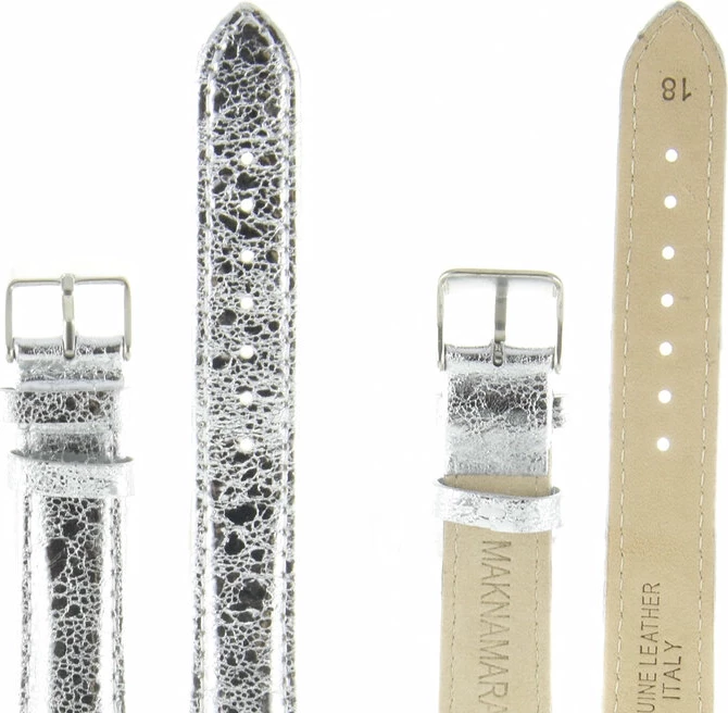 Ремешки maknamara 18 мм змея сереб xl МР18117