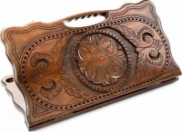 Нарды резные &quot;Армянский узор 5&quot; с ручкой 60, Haleyan