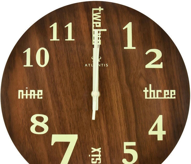 Настенные часы atlantis m6012-3 brown