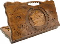 Нарды резные &quot;Корона&quot; с ручкой, Haleyan