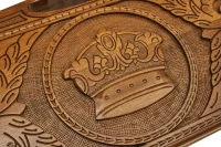 Нарды резные &quot;Корона&quot; с ручкой, Haleyan