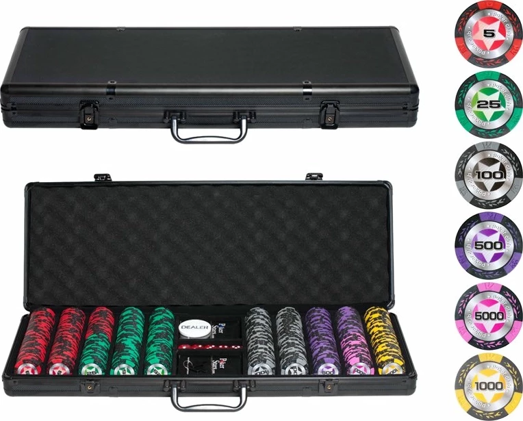 Набор для покера Black Stars на 500 фишек