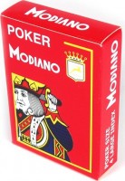 Карты &quot;Modiano Poker&quot; 100% plastic 4 jumbo index red