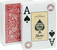 Карты "Fournier 2818 red" 100% пластик