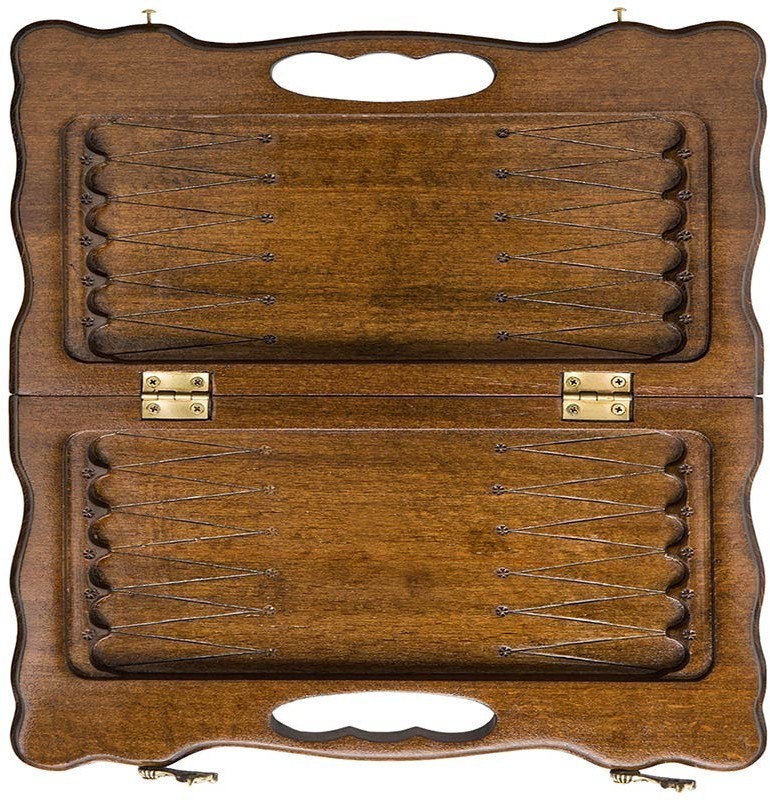 Нарды резные "Тигр" с ручкой 30, Haleyan