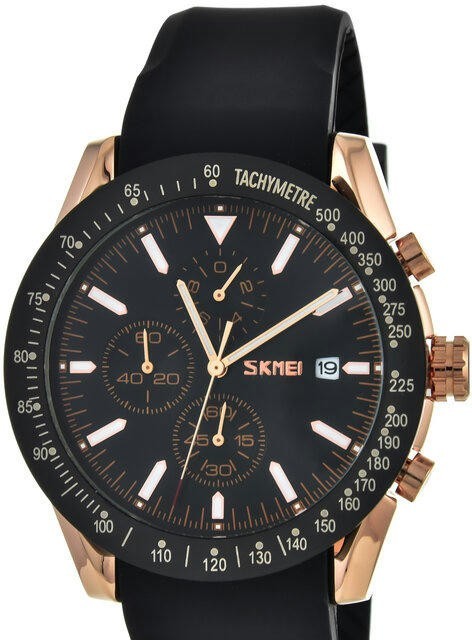 Наручные часы skmei 9253prgbk rose gold/black-silicone strap