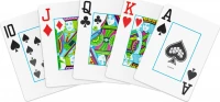 Карты &quot;1546 Elite Plastic Poker Size Jumbo Index green Single deck&quot;