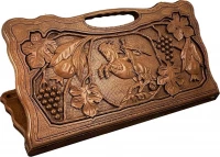 Нарды резные &quot;Всадник&quot; с ручкой, Haleyan