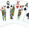 Карты "1546 Plastic Bridge Size Jumbo Index black/gold Double-Deck Set"