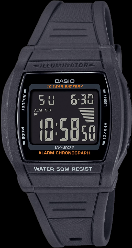 Наручные часы casio   w-201-1b