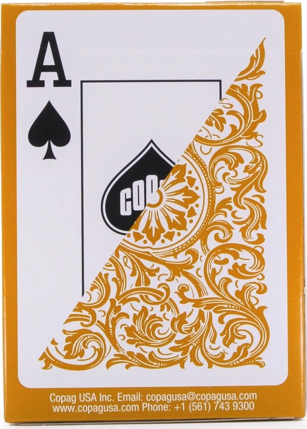 Карты "1546 Elite Plastic Poker Size Jumbo Index gold Single deck"