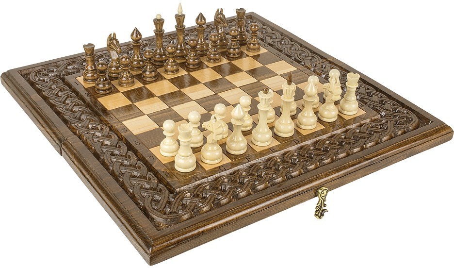 Шахматы + нарды резные "Армянский Орнамент 2" 50, Haleyan