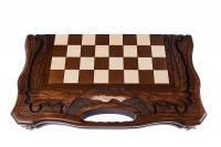 Шахматы резные с араратом, ручкой и ложементом 50, Haleyan