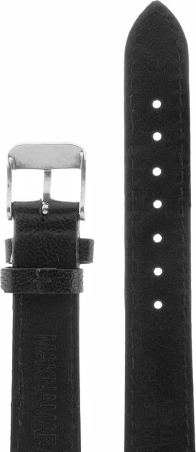 Ремешки maknamara 16 мм чер гладкий сер заст mp-16015