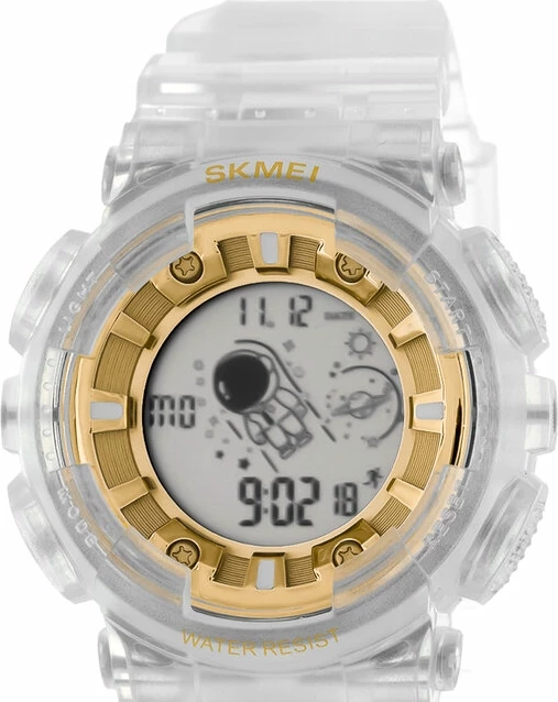 Наручные часы skmei 2035wtgd transparent white/gold