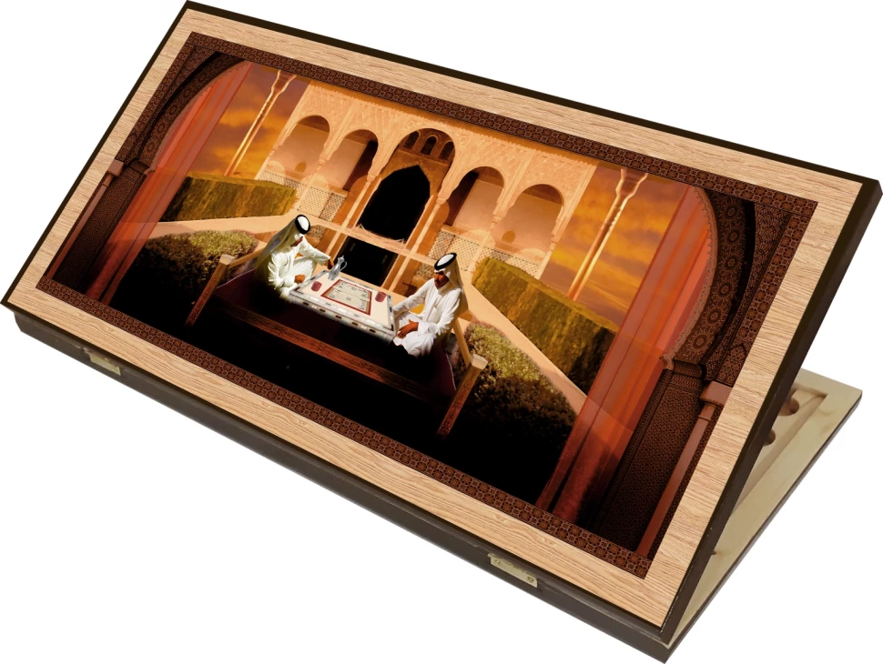 Нарды + Шашки Сирия Шейхи малые (Россия, дерево, 40 см), Partida