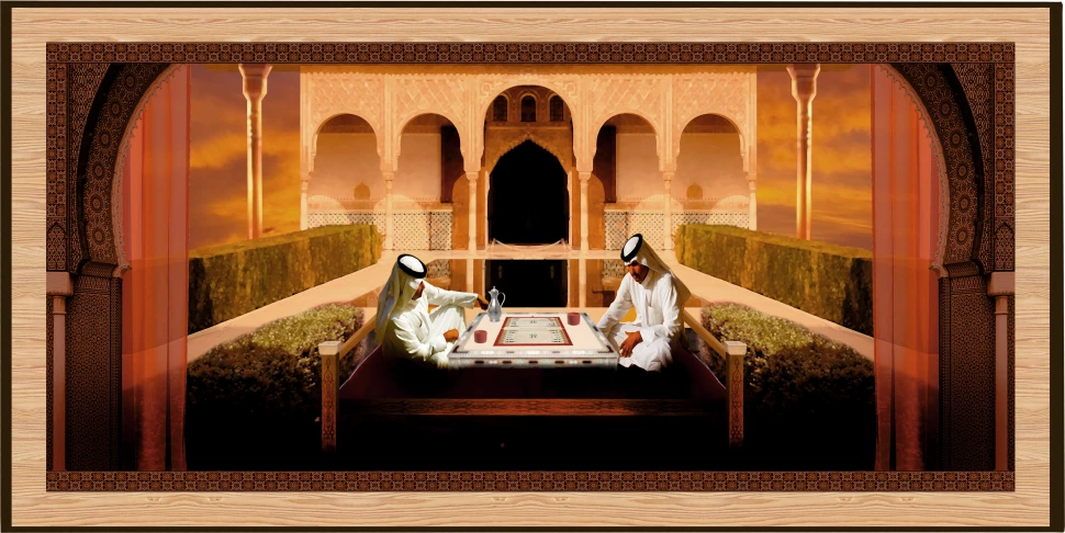 Нарды + Шашки Сирия Шейхи малые (Россия, дерево, 40 см), Partida