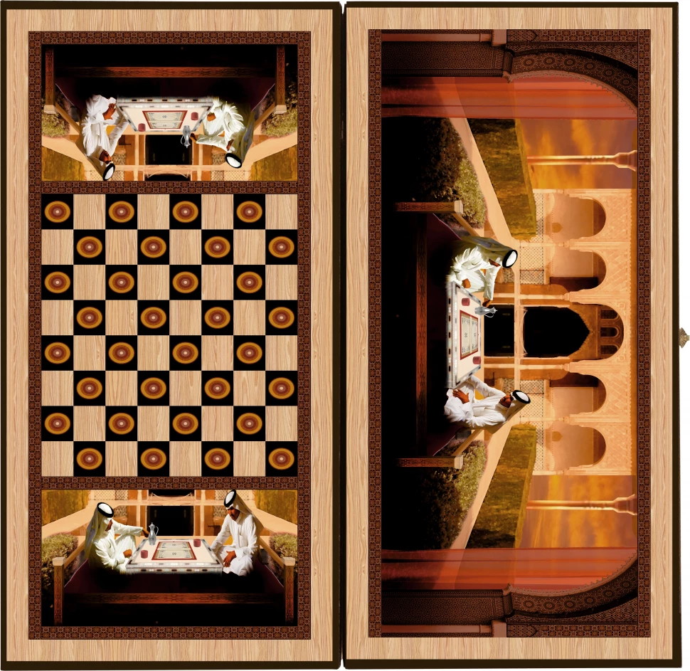 Нарды + Шашки Сирия Шейхи малые (Россия, дерево, 40 см), Partida