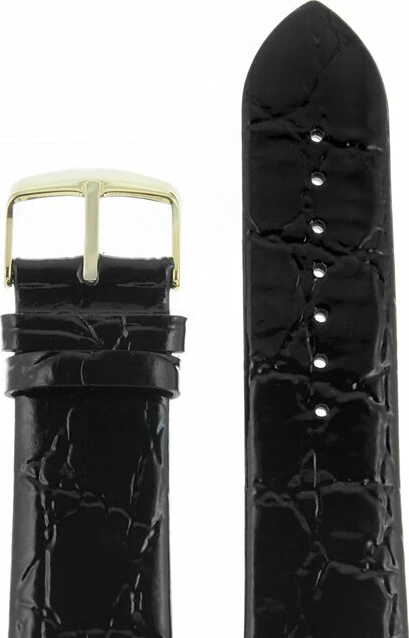 Ремешки velengton 24 черн croco лак зол заст