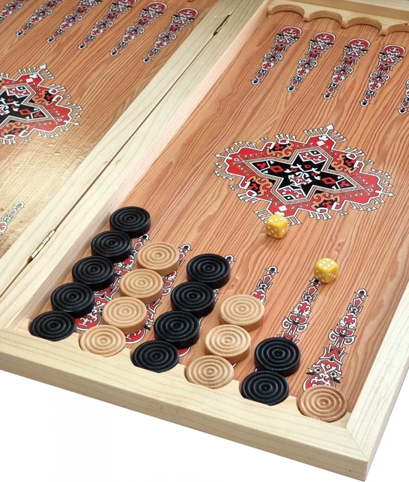 Нарды + Шашки Сирия Сокол малые (Россия, дерево, 40 см), Partida