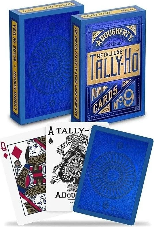 Карты "Bicycle Tally-ho Metal Standard index blue"