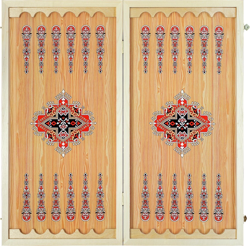 Нарды + Шашки Сирия Красные большие (Россия, дерево, 60 см), Partida